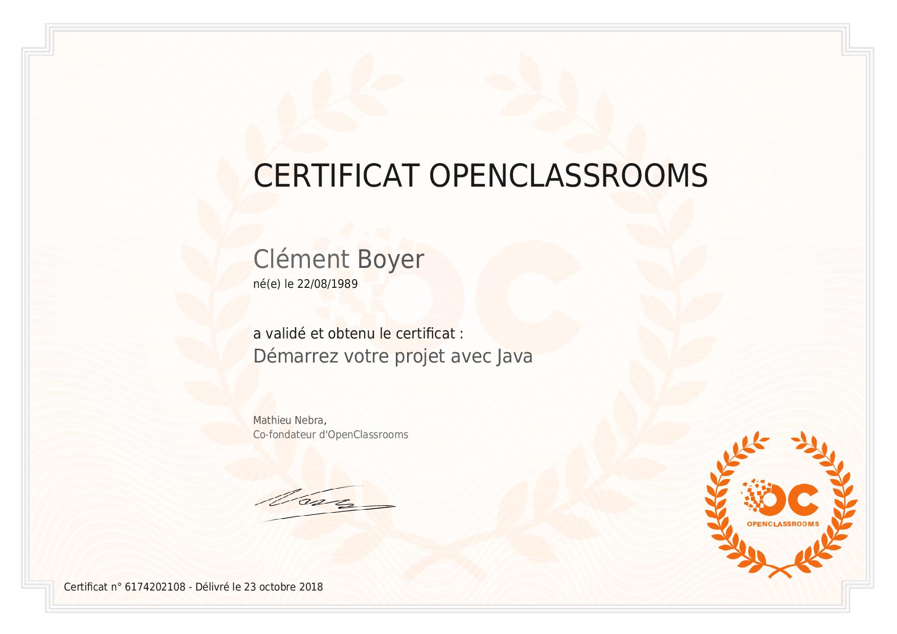 Certification Java